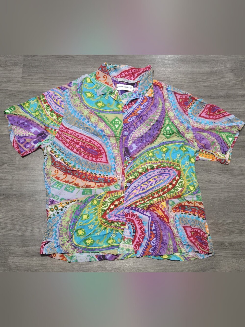 Jams World Mens Casual Button Down Shirt Size Large